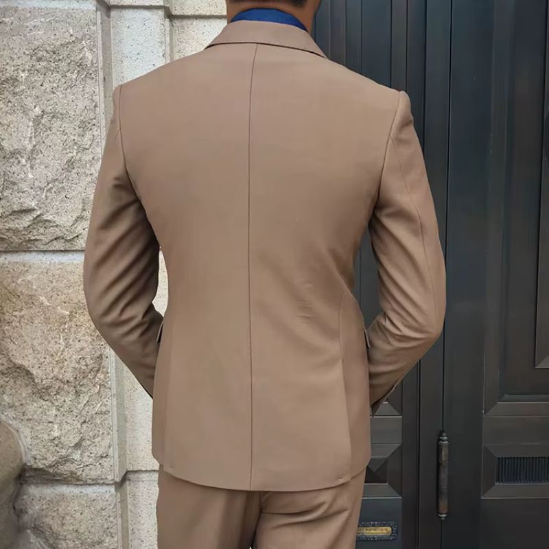 english double-breasted suit, british style men’s suit, slim fit formal suit, elegant men’s outfit, Maximus men’s fashion