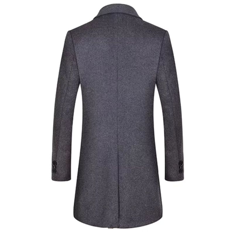 Double breasted men’s overcoat, peak lapel coat men, wool blend overcoat men, elegant winter coat men, stylish men’s outerwear