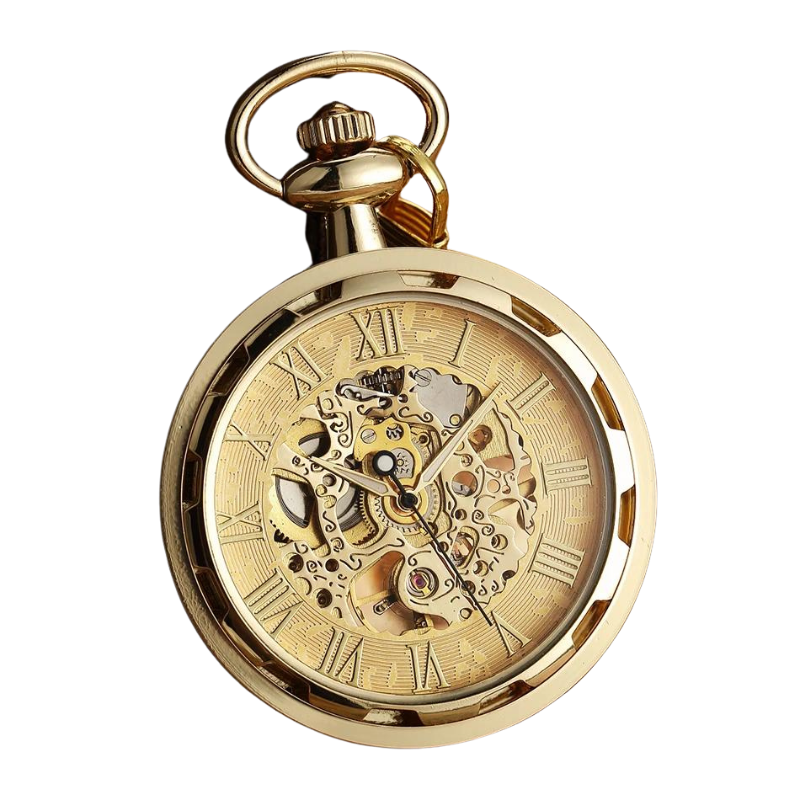 skeleton pocket watch, mechanical pocket watch, automatic pocket watch, exposed mechanism watch, men’s pocket watch, vintage pocket watch, Maximus watch accessories