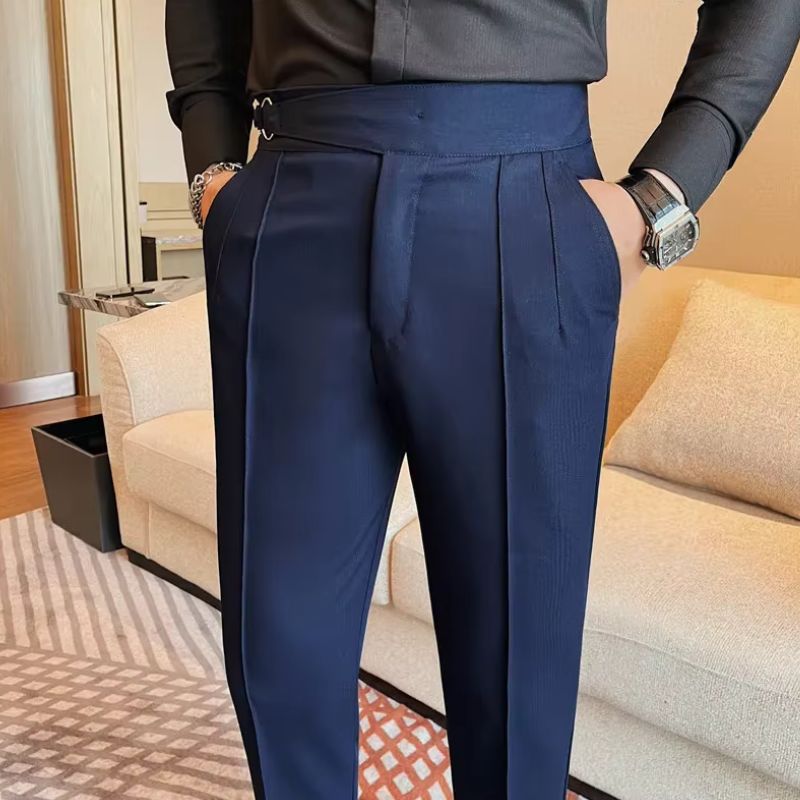 men’s slim tailored trousers, slim fit dress pants, smart casual men’s trousers, men’s tailored pants, modern men’s trousers