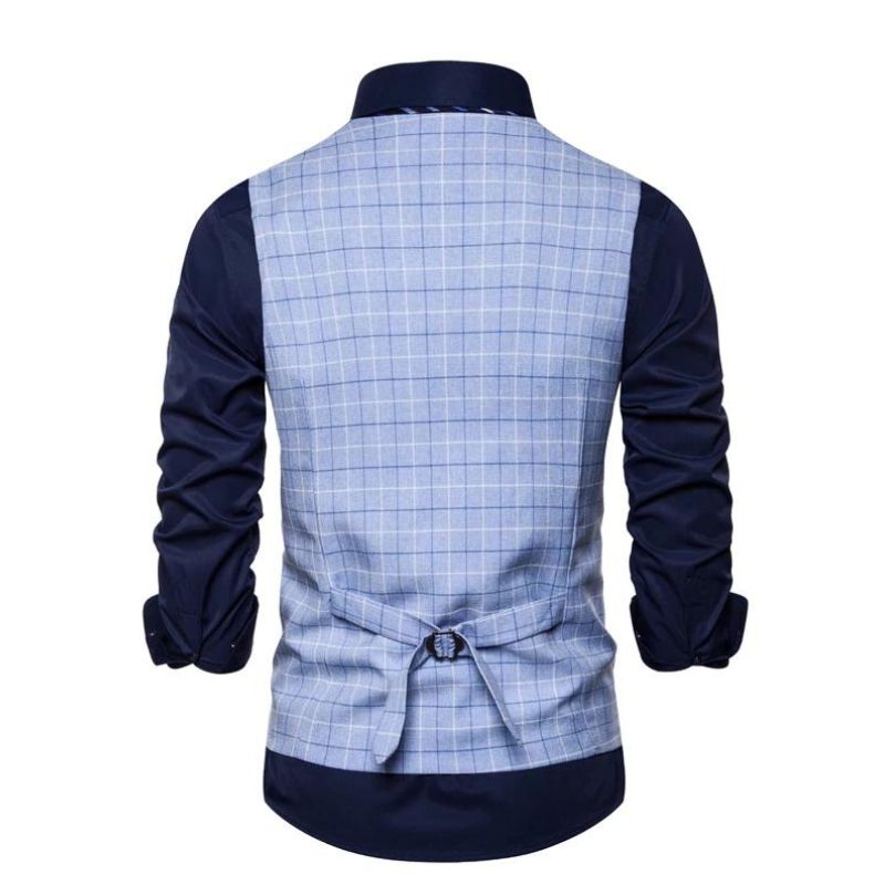 men’s formal vest, plaid vest men, men’s waistcoat formal, classic plaid vest, Maximus vest