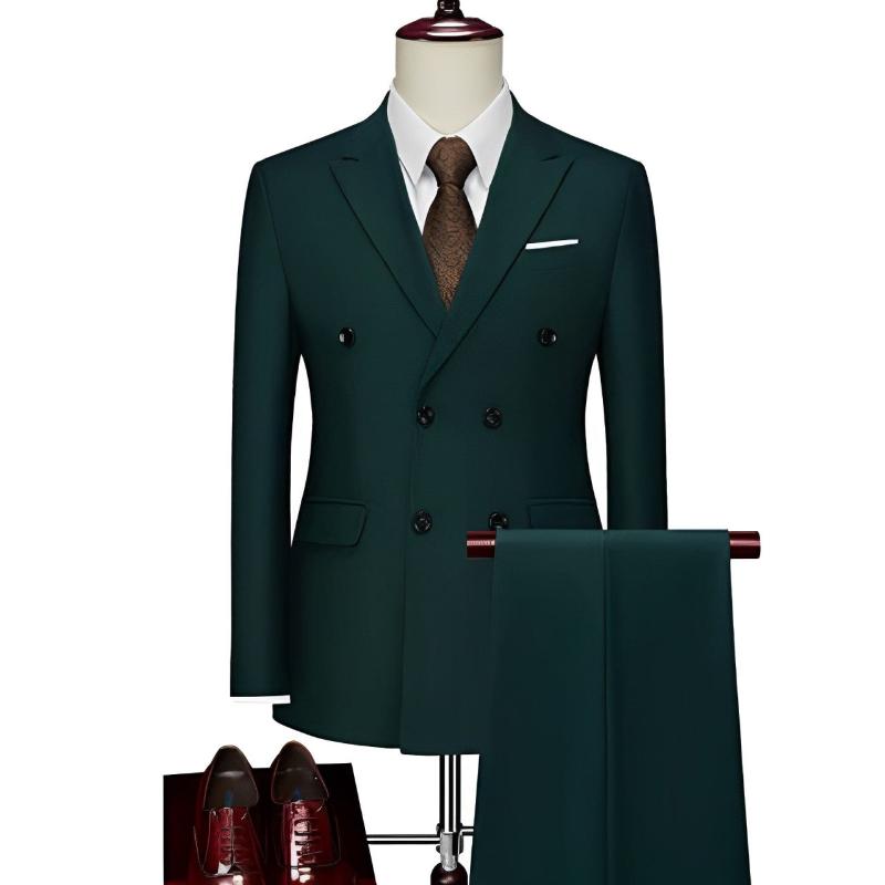 double breasted two piece suit, elegant men’s suit, smart casual men’s suit, classic men’s suit, modern two piece suit