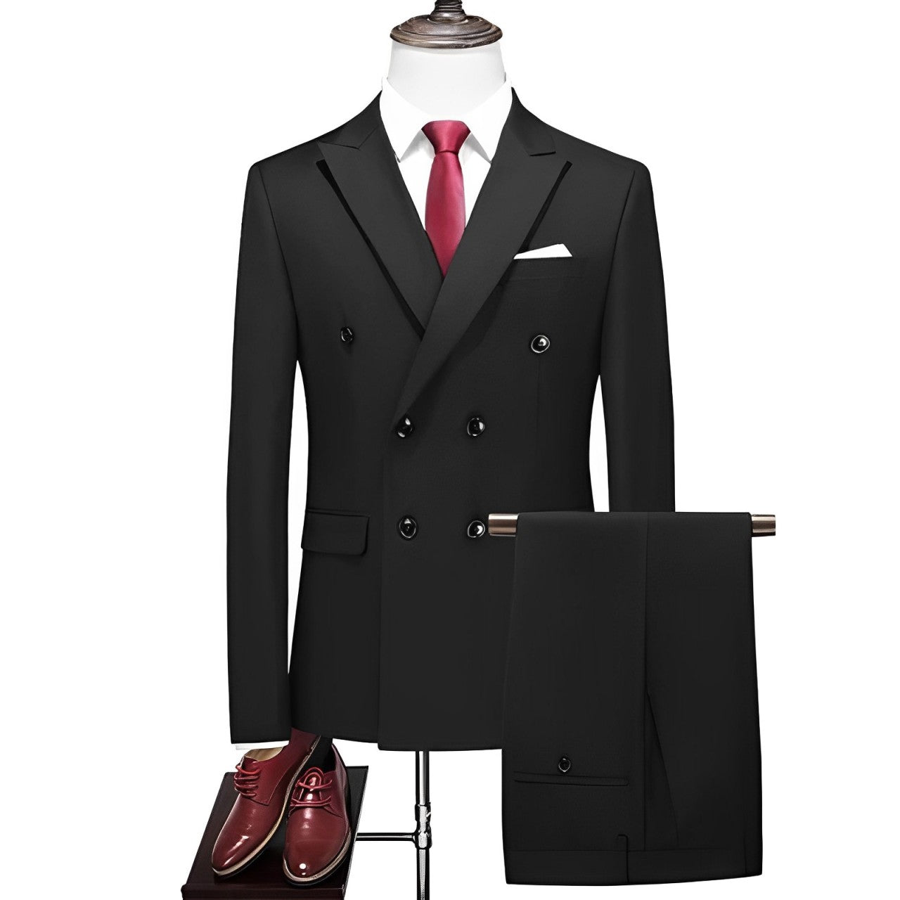 double breasted two piece suit, elegant men’s suit, smart casual men’s suit, classic men’s suit, modern two piece suit
