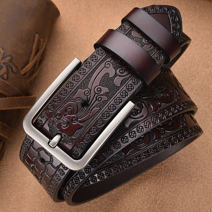 detailed leather belt for men, genuine leather men belt, elegant men leather belt, casual and formal men belt, maximus men accessories