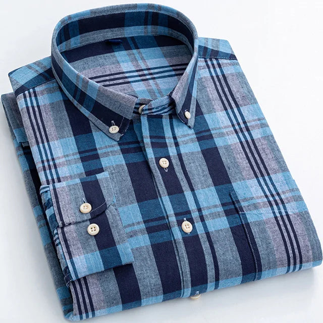 men checkered cotton dress shirt, cotton dress shirt men, formal men shirt, classic checkered shirt, premium menswear