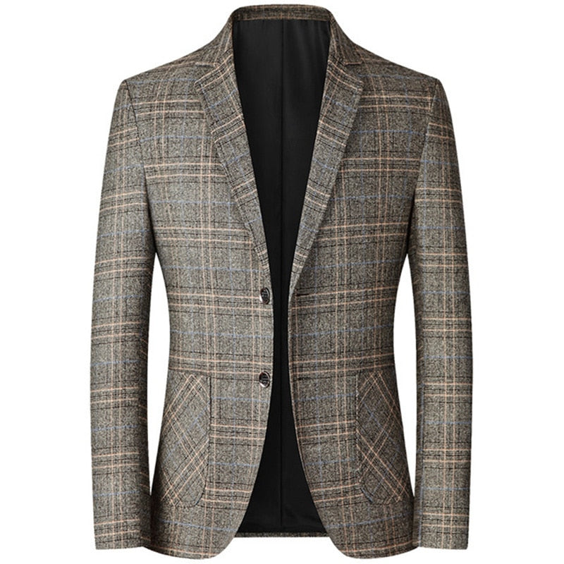 checkered men’s blazer, plaid blazer men, smart casual blazer, Maximus blazer, elegant men’s jacket