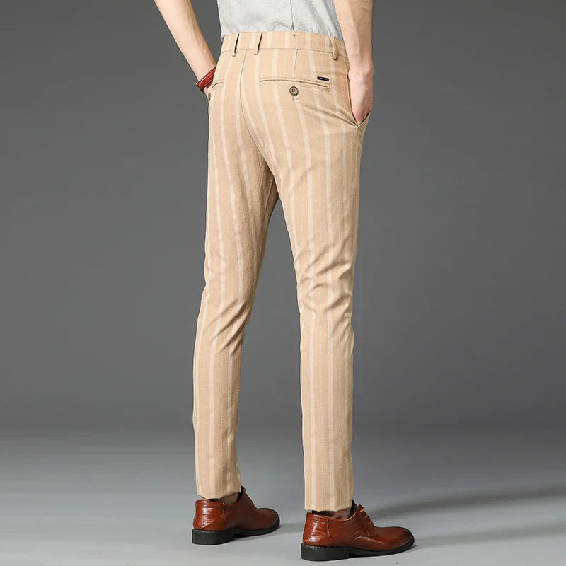 Calça Social Masculina Listrada Premium Maximus
