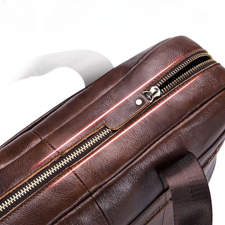 Bolsa de Couro Masculina para Notebook