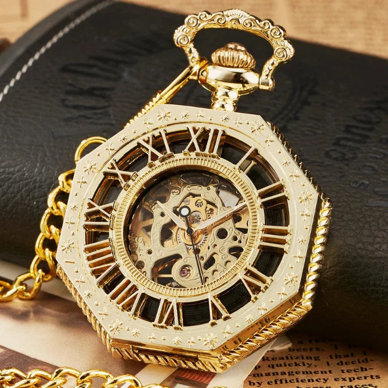 octagonal pocket watch, mechanical pocket watch, automatic pocket watch, vintage pocket watch, robust pocket watch, men’s pocket watch, Maximus watch accessories