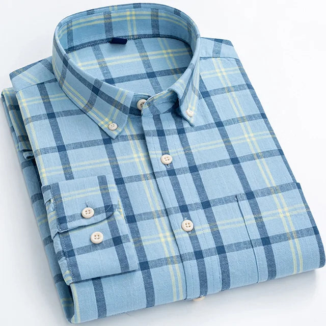 men checkered cotton dress shirt, cotton dress shirt men, formal men shirt, classic checkered shirt, premium menswear