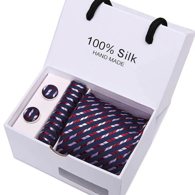 Tie Set, Tie, Striped Tie Set, striped tie gift box, Silk Tie Set, silk striped tie set, Silk Striped Tie, men’s silk tie set, men striped tie set, maximus men accessories, luxury men accessories