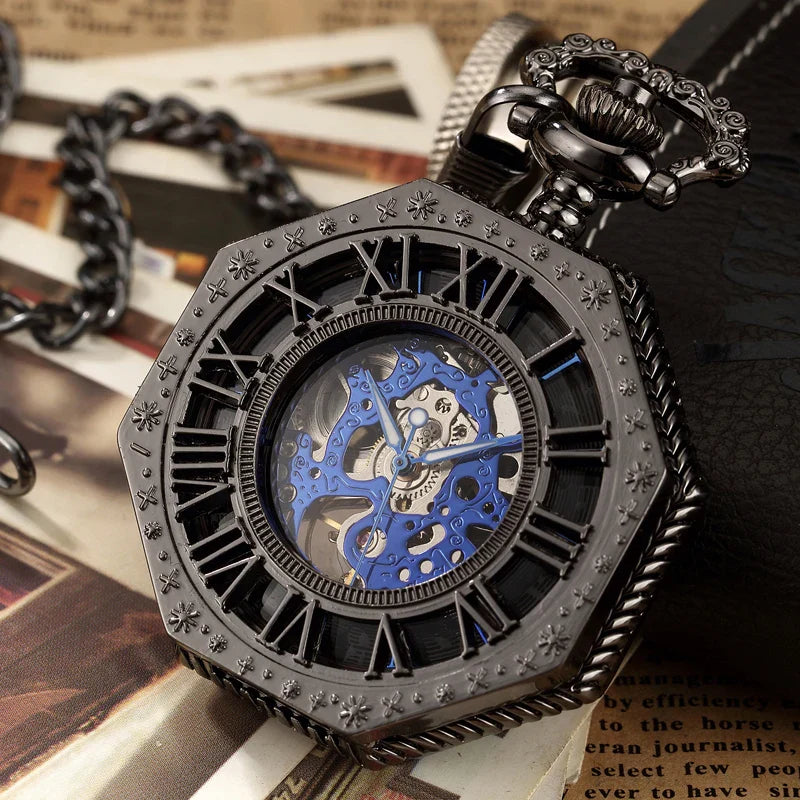 octagonal pocket watch, mechanical pocket watch, automatic pocket watch, vintage pocket watch, robust pocket watch, men’s pocket watch, Maximus watch accessories