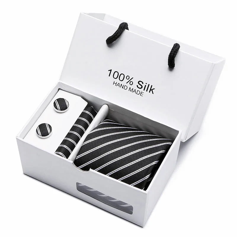 Tie Set, Tie, Striped Tie Set, striped tie gift box, Silk Tie Set, silk striped tie set, Silk Striped Tie, men’s silk tie set, men striped tie set, maximus men accessories, luxury men accessories