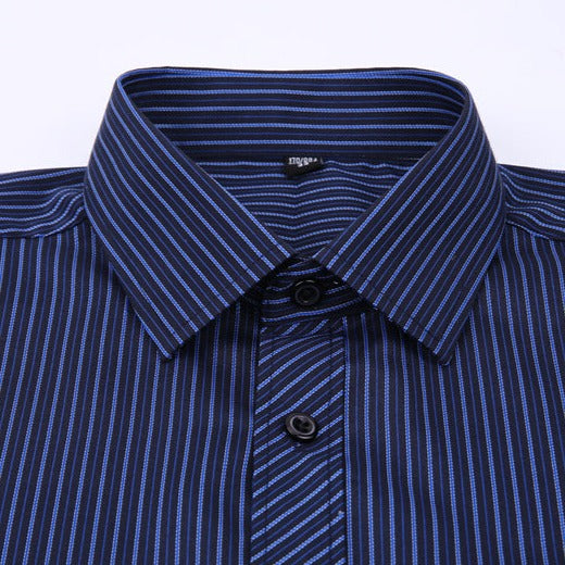 men premium striped dress shirt, striped mens shirt, cotton blend dress shirt, smart casual shirt men, formal menswear