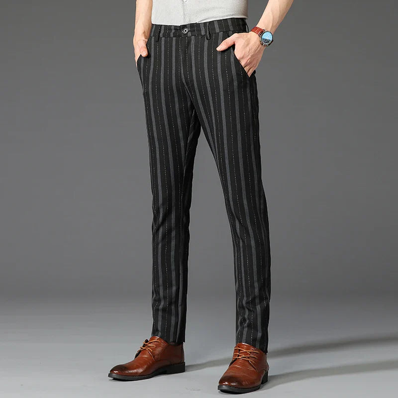 Calça Social Masculina Listrada Premium Maximus