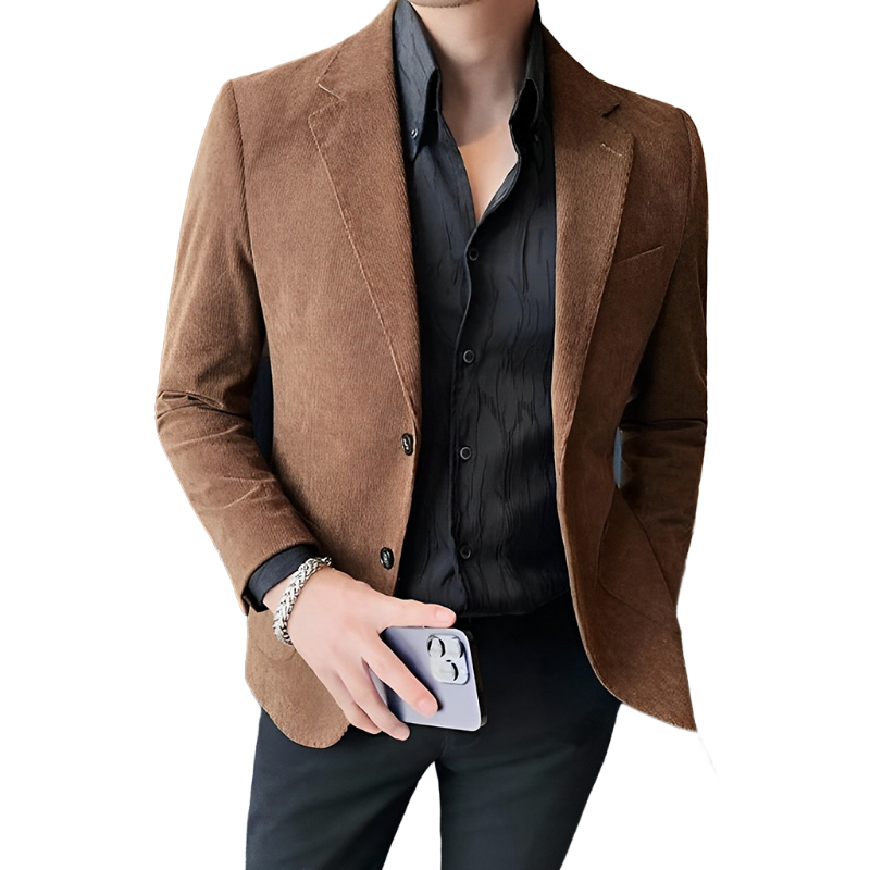 suede style blazer, men’s slim blazer, Maximus blazer, casual suede jacket, elegant men's blazer