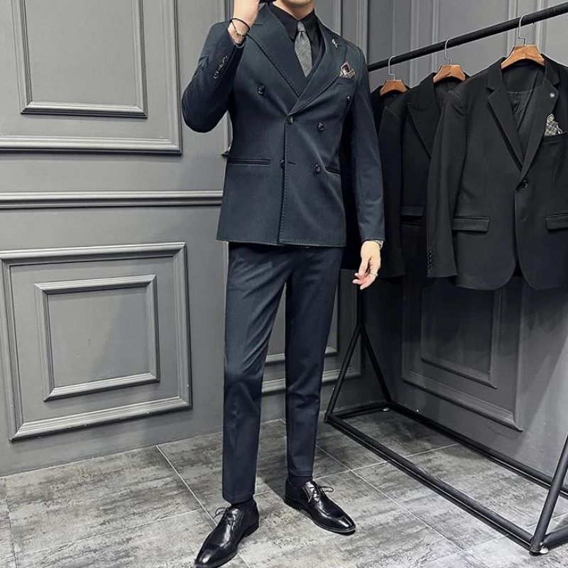 suit, men’s suit, Men's Formal Suit, Men's Formal Double-Breasted Suit, Men's Double-Breasted Suit, double-breasted suit