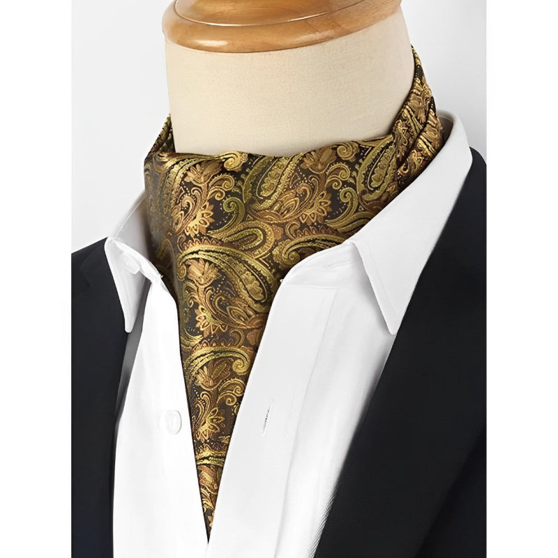 Tie, premium men’s tie, patterned ascot tie, men’s fashion accessories, men’s ascot tie, luxury men’s tie, formal ascot tie, ascot tie for weddings, Ascot Tie