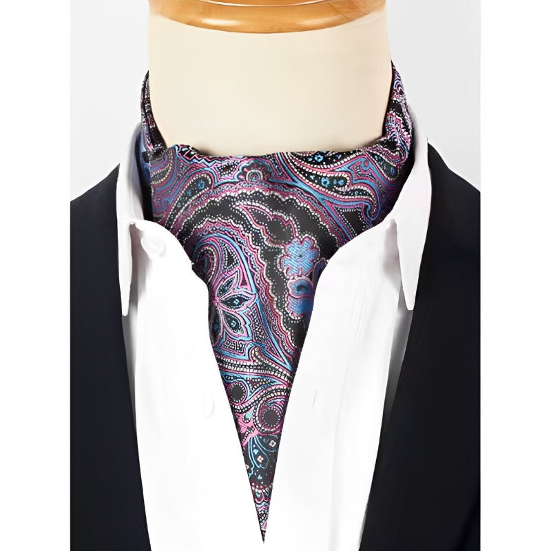 Tie, premium men’s tie, patterned ascot tie, men’s fashion accessories, men’s ascot tie, luxury men’s tie, formal ascot tie, ascot tie for weddings, Ascot Tie