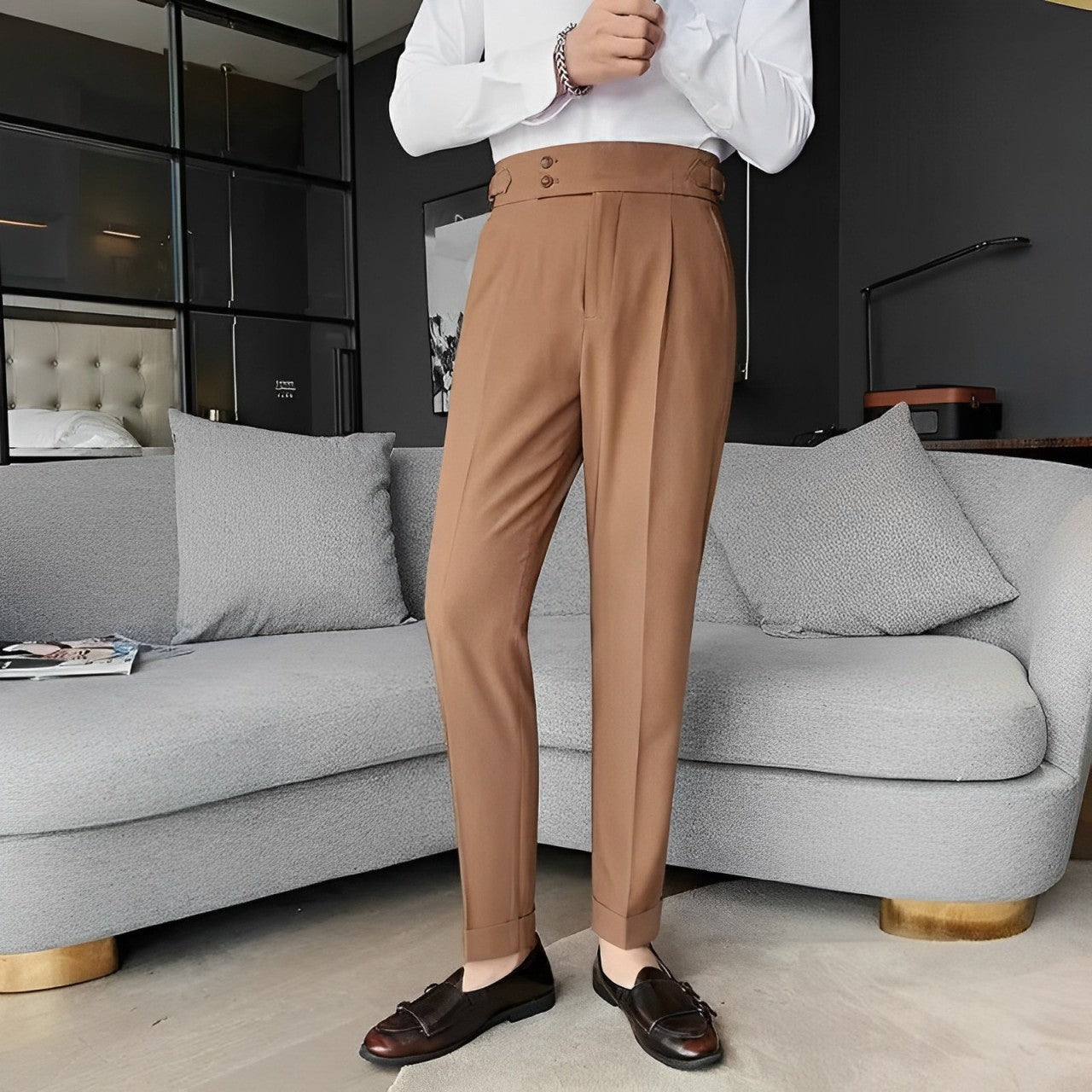 men’s tailored trousers, slim fit dress trousers, formal men’s pants, men’s work trousers, modern men’s trousers