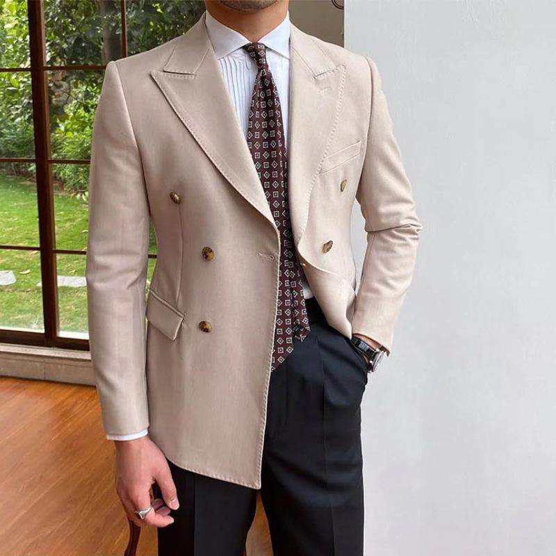 men's double-breasted blazer, English style blazer, Maximus blazer, slim fit men's blazer, premium men's fashion