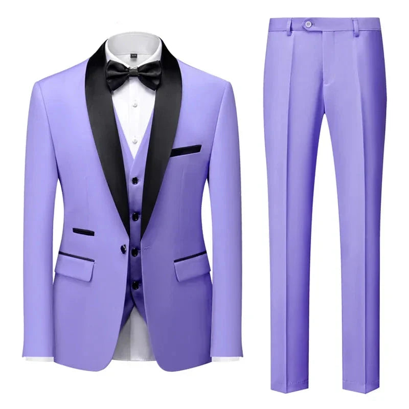 men’s tuxedo, slim fit tuxedo, formal three piece suit, elegant men’s suit, luxury tuxedo