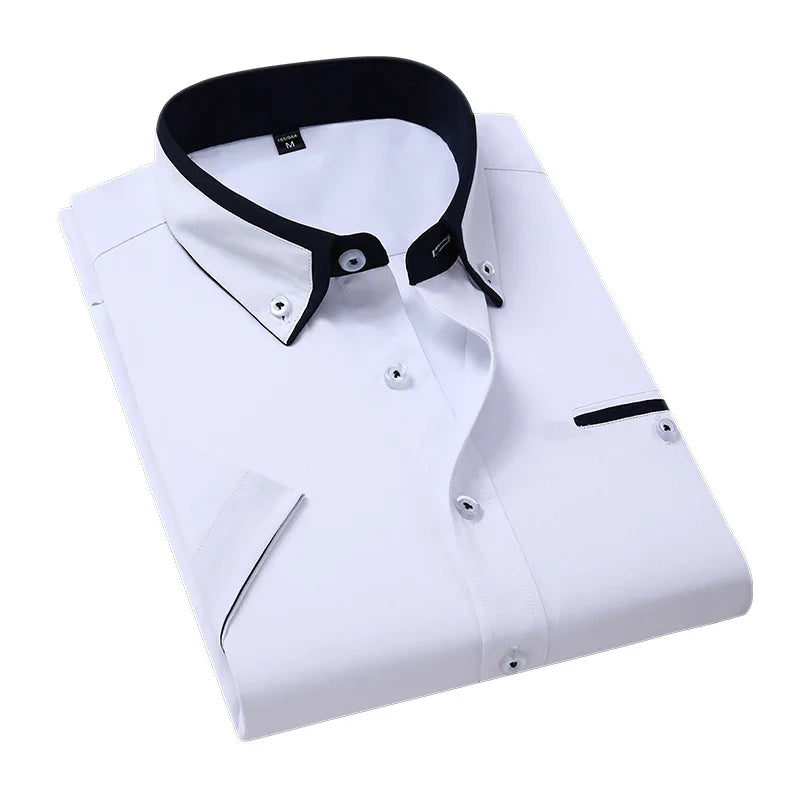 men short sleeve dress shirt, smart casual shirt men, summer dress shirt men, men formal short sleeve shirt, premium men shirt