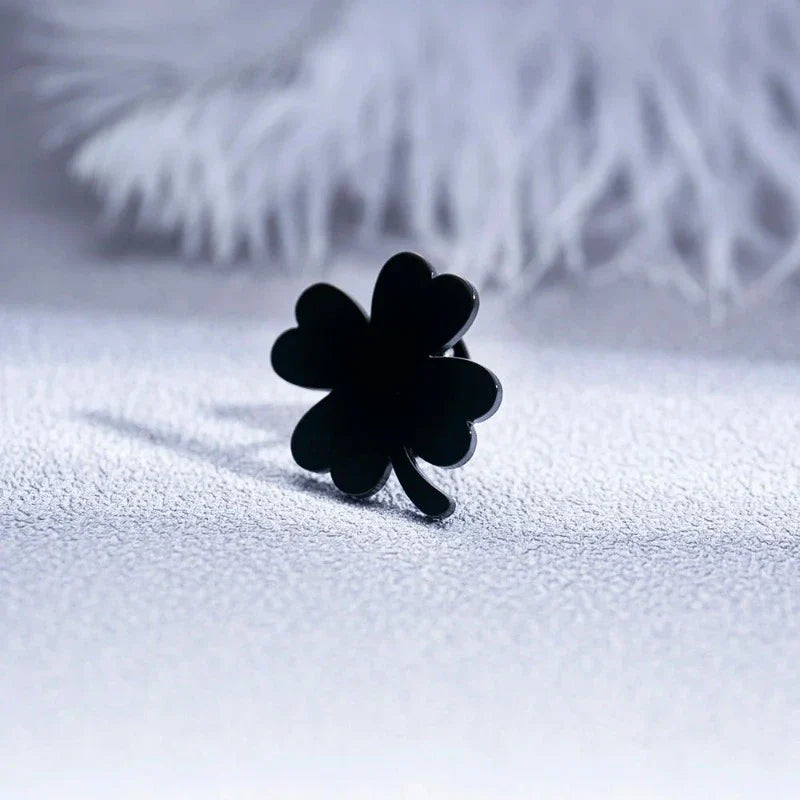 suit brooch, stainless steel brooch, men’s suit brooch, lucky clover brooch, four leaf suit brooch, four leaf clover brooch, four leaf brooch, formal lapel brooch, brooch
