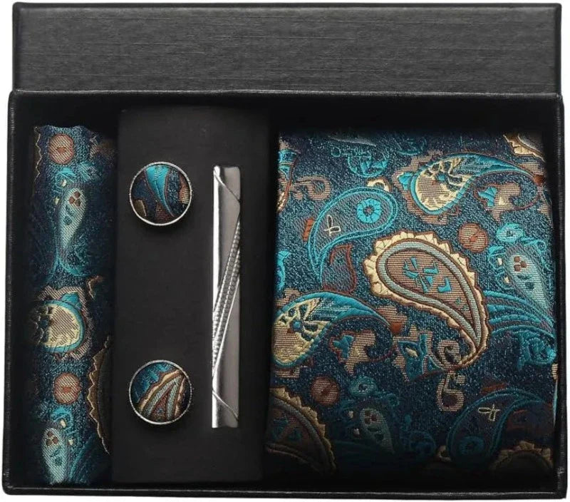 Tie Set, Tie, silk tie set for men, Silk Tie Set, Silk Tie, silk patterned tie set, men’s silk tie set, maximus men accessories, luxury men accessories, formal tie gift box