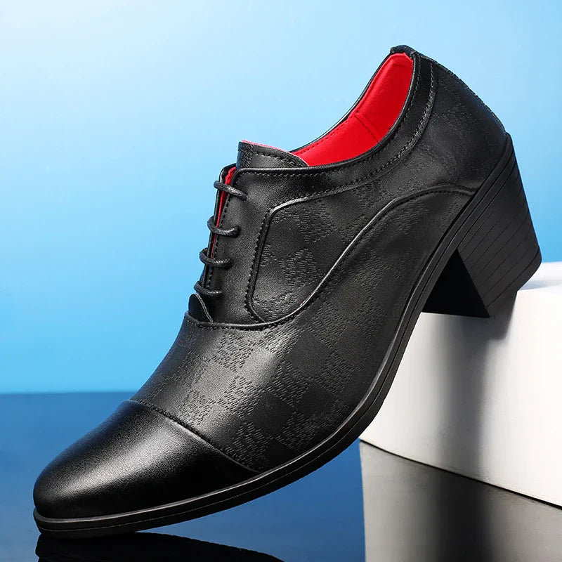 men’s formal shoes, elegant dress shoes, business shoes for men, sophisticated footwear, synthetic leather formal shoes, Maximus shoes
