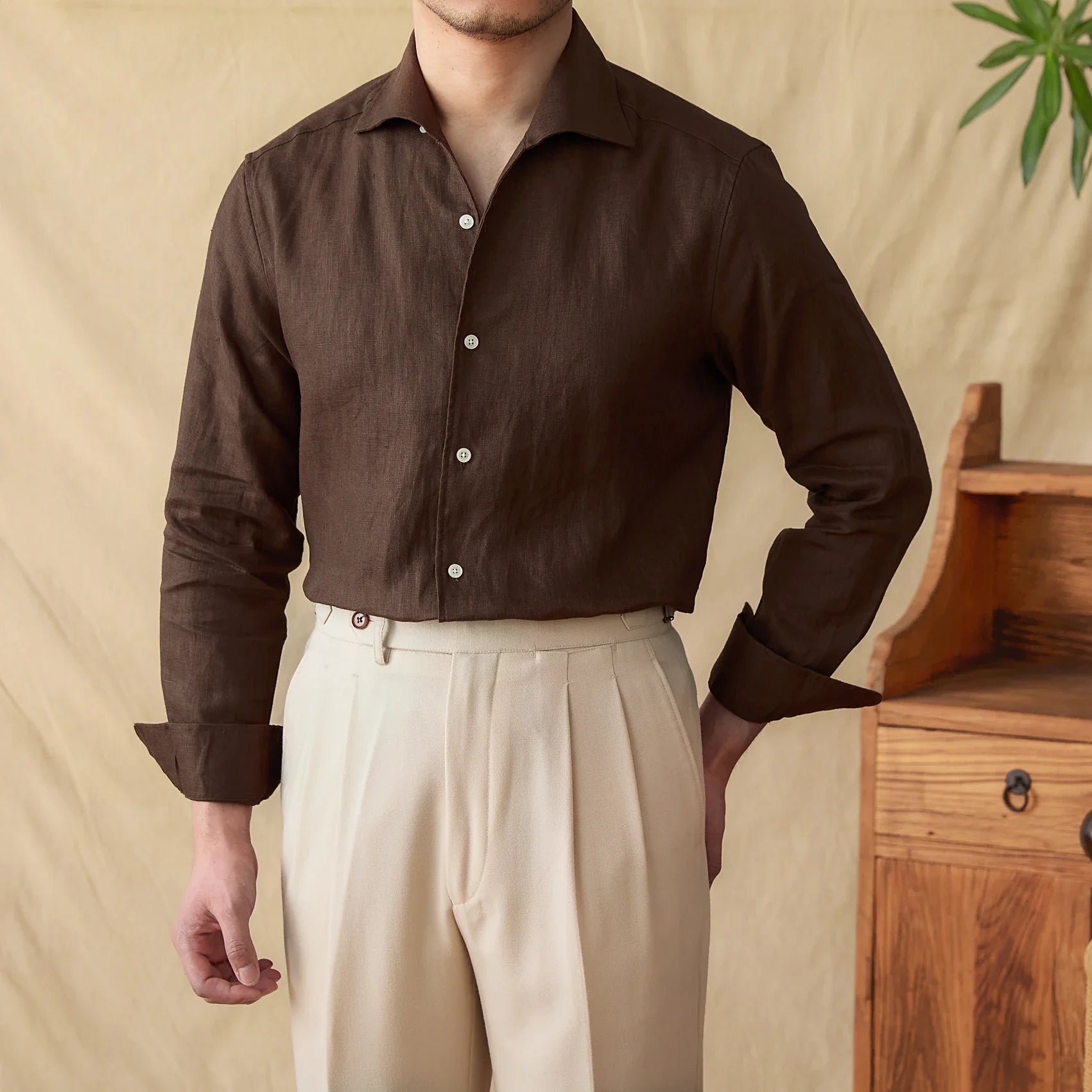 men linen dress shirt, slim fit linen shirt men, premium linen shirt, men summer dress shirt, elegant men linen shirt