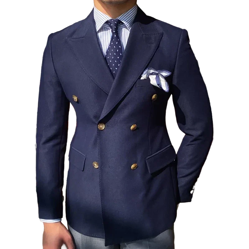 men's double-breasted blazer, English style blazer, Maximus blazer, slim fit men's blazer, premium men's fashion