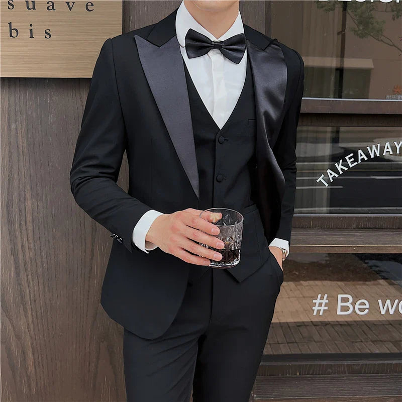slim fit tuxedo, formal tuxedo for men, modern men’s tuxedo, elegant tuxedo, wedding tuxedo