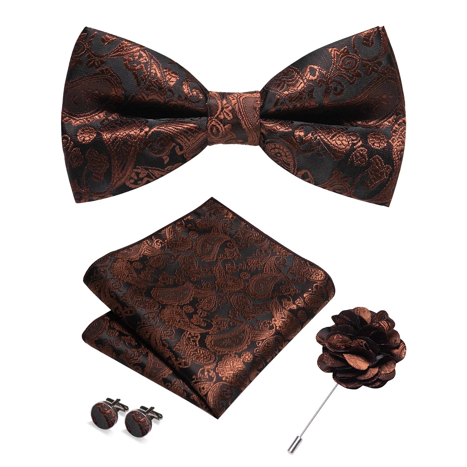 elegant bow tie set, patterned bow tie men, paisley bow tie set, wedding bow tie accessories, maximus men accessories
