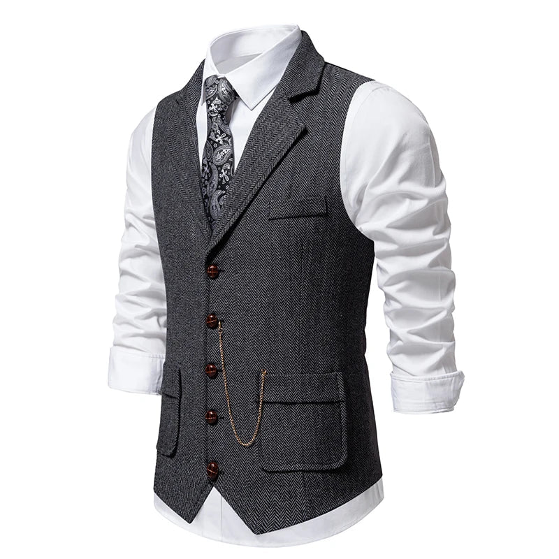 men’s lapel waistcoat, vintage men’s waistcoat, formal men’s vest, classic men’s waistcoat, stylish men’s vest