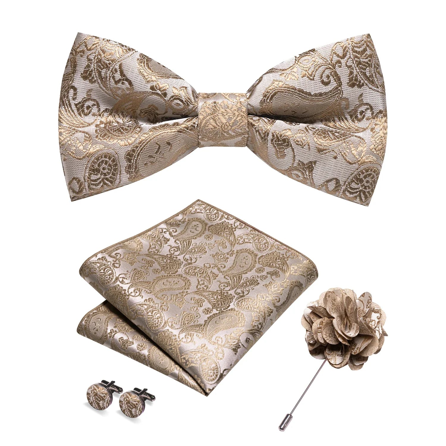 elegant bow tie set, patterned bow tie men, paisley bow tie set, wedding bow tie accessories, maximus men accessories
