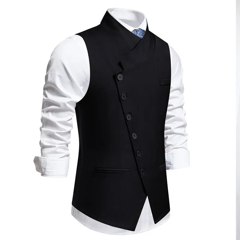 double breasted vest, men’s style vest, smart casual vest, formal men vest, Maximus vest