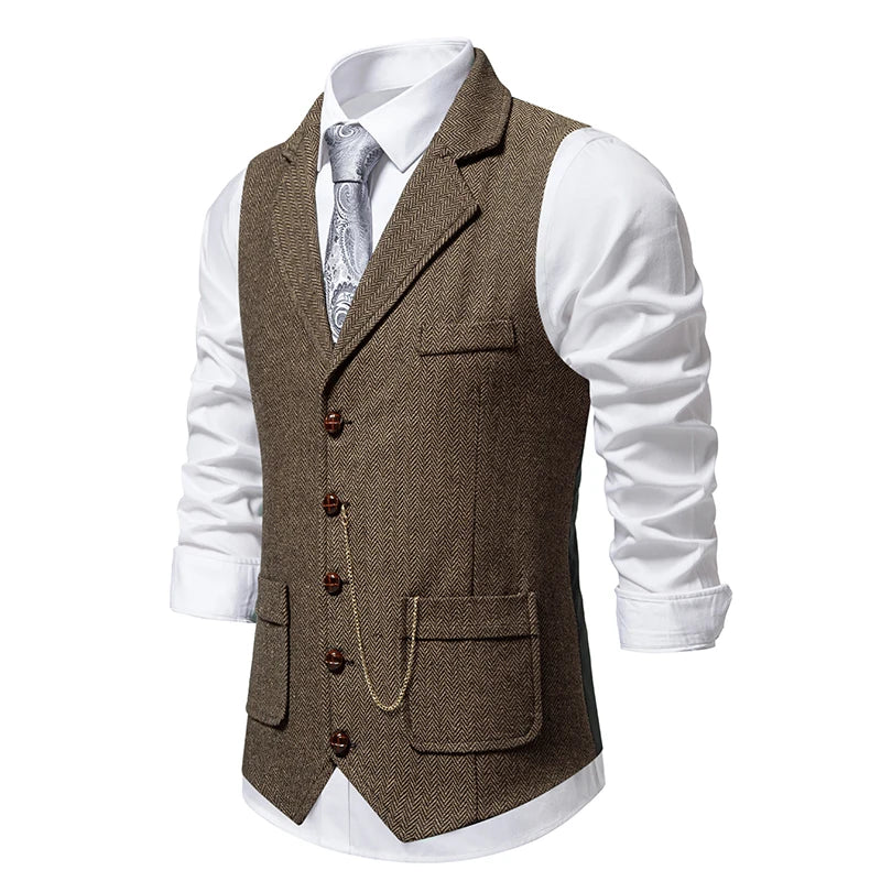 men’s lapel waistcoat, vintage men’s waistcoat, formal men’s vest, classic men’s waistcoat, stylish men’s vest