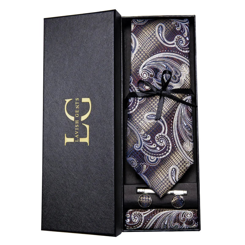 wedding tie gift set, Tie Set, Tie, silk tie and pocket square, patterned tie set, men’s formal accessories set, Maximus luxury, Luxury Tie Set, luxury silk tie set, Luxury Patterned Tie Set, elegant men accessories