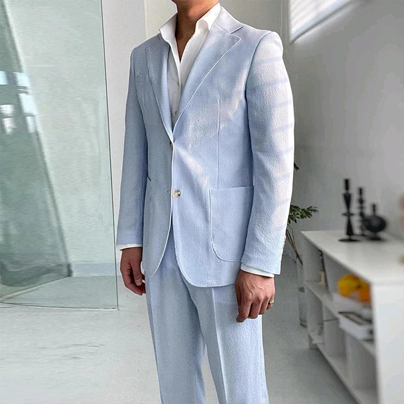 vintage two piece suit, slim fit men’s suit, elegant casual suit, modern vintage men’s suit, stylish two piece suit
