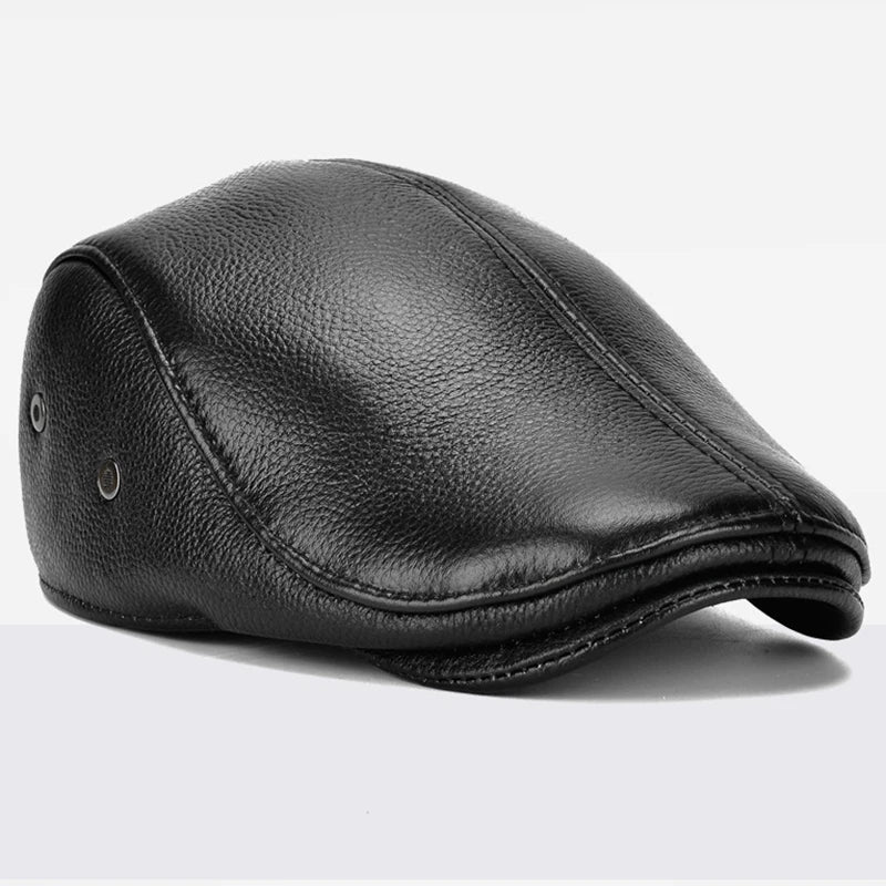vintage style men’s hat Maximus, synthetic leather beret men Maximus, stylish men’s cap Maximus, Men’s Leather Beret, Men’s Beret, Leather men’s beret Maximus, Leather Beret, classic men’s beret Maximus, Beret