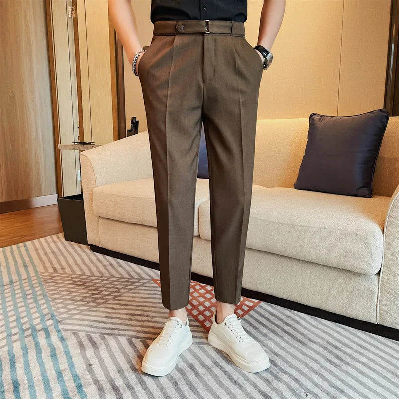 men’s slim fit tailored trousers, smart casual men’s pants, formal men’s trousers, men’s workwear pants, men’s dress trousers