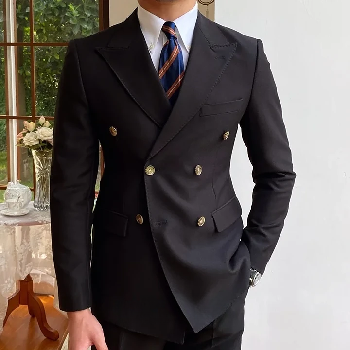 men's double-breasted blazer, English style blazer, Maximus blazer, slim fit men's blazer, premium men's fashion