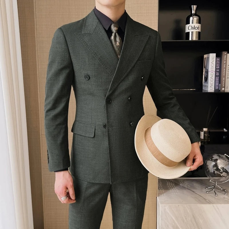 suit, men’s suit, Men’s Elegant Suit, Men’s Elegant Double-Breasted Suit, Men’s Double-Breasted Suit, Men's Double-Breasted Suit, Maximus Men’s Elegant Double-Breasted Suit, elegant suit, double-breasted suit
