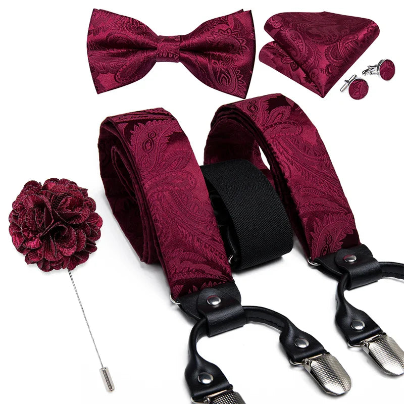 suspenders and bow tie set, Suspenders, patterned suspenders, men’s suspenders set, men’s suspenders, men’s luxury suspenders set, men’s formal accessories set, men’s fashion accessories