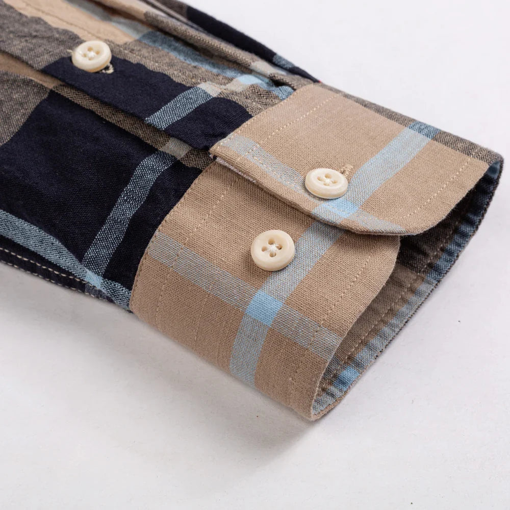 men checkered cotton dress shirt, cotton dress shirt men, formal men shirt, classic checkered shirt, premium menswear