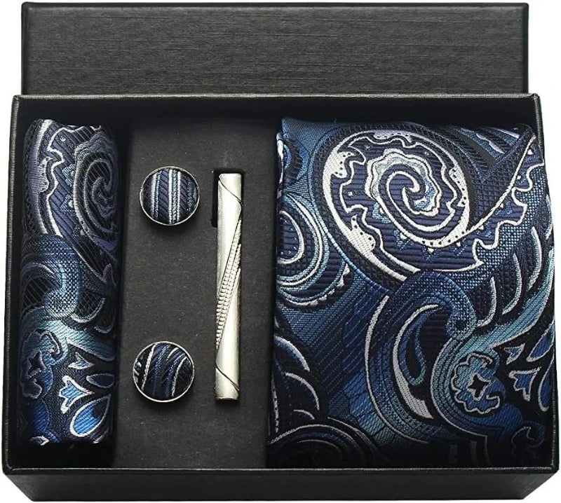 Tie Set, Tie, silk tie set for men, Silk Tie Set, Silk Tie, silk patterned tie set, men’s silk tie set, maximus men accessories, luxury men accessories, formal tie gift box