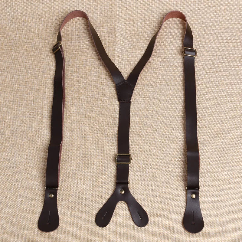 vintage men’s suspenders, Suspenders, men’s suspenders, men’s leather suspenders, men’s fashion accessories, genuine leather suspenders, classic men’s suspenders