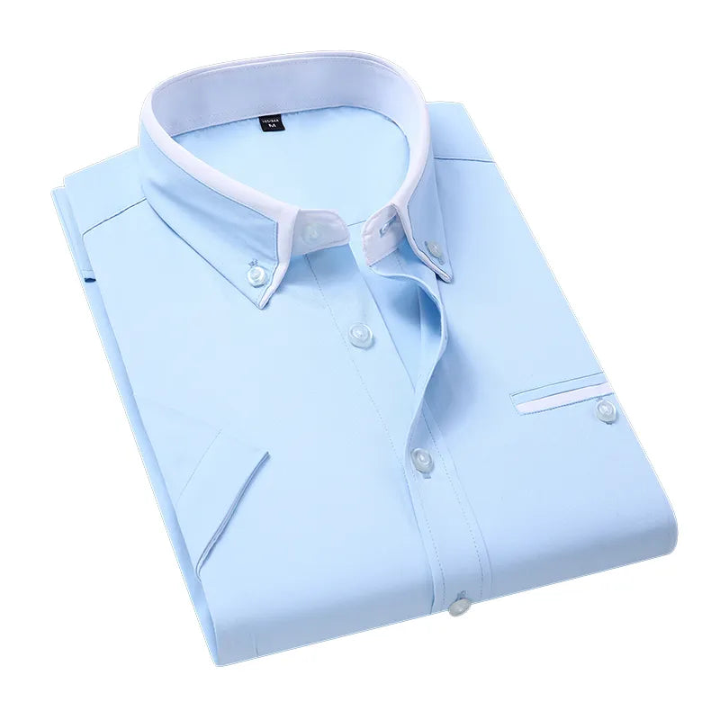 men short sleeve dress shirt, smart casual shirt men, summer dress shirt men, men formal short sleeve shirt, premium men shirt