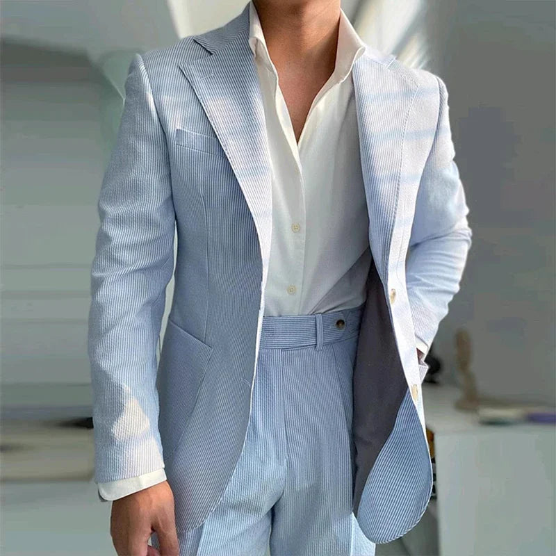 vintage two piece suit, slim fit men’s suit, elegant casual suit, modern vintage men’s suit, stylish two piece suit
